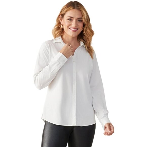 NWT‎ Peach Vanguard Button-Down in White Size XXS - Picture 1 of 8